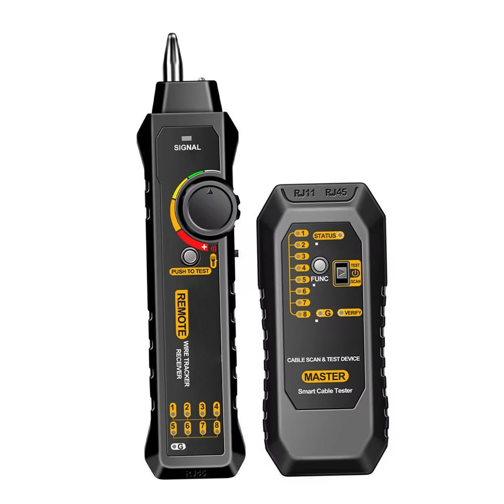Network Cable Tester with Transmitter Receiver and LED Flashlight All Vera Mart