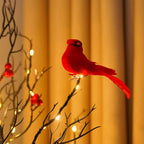 Battery Powered Decorative Tree with Copper Wire Lights and Cardinal Accents All Vera Mart