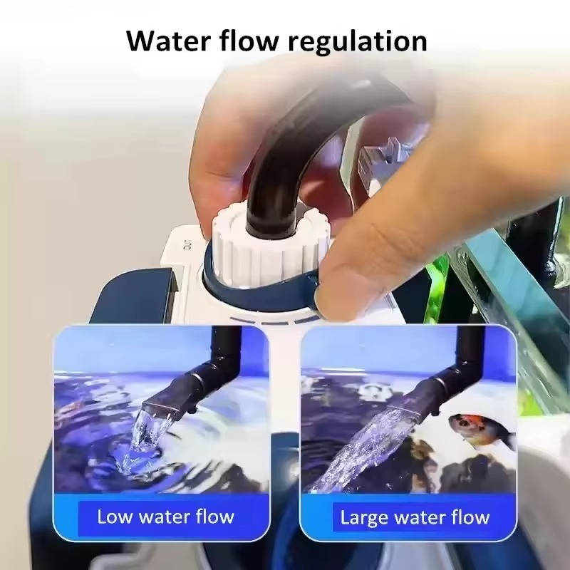 Hang On Aquarium Filter with Three-Stage Filtration and Surface Skimmer, 500L/H All Vera Mart