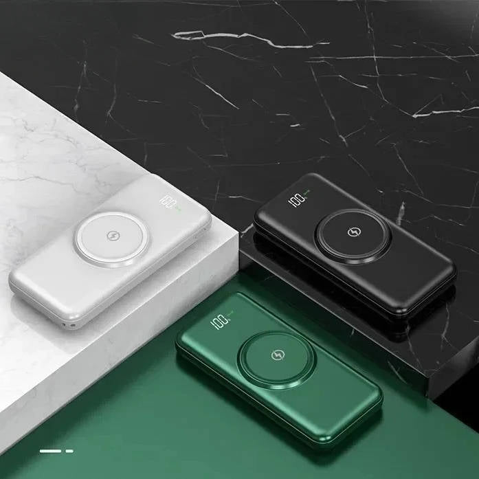Portable Power Bank 20000mAh with Wireless Charging and Four Built-in Cables All Vera Mart