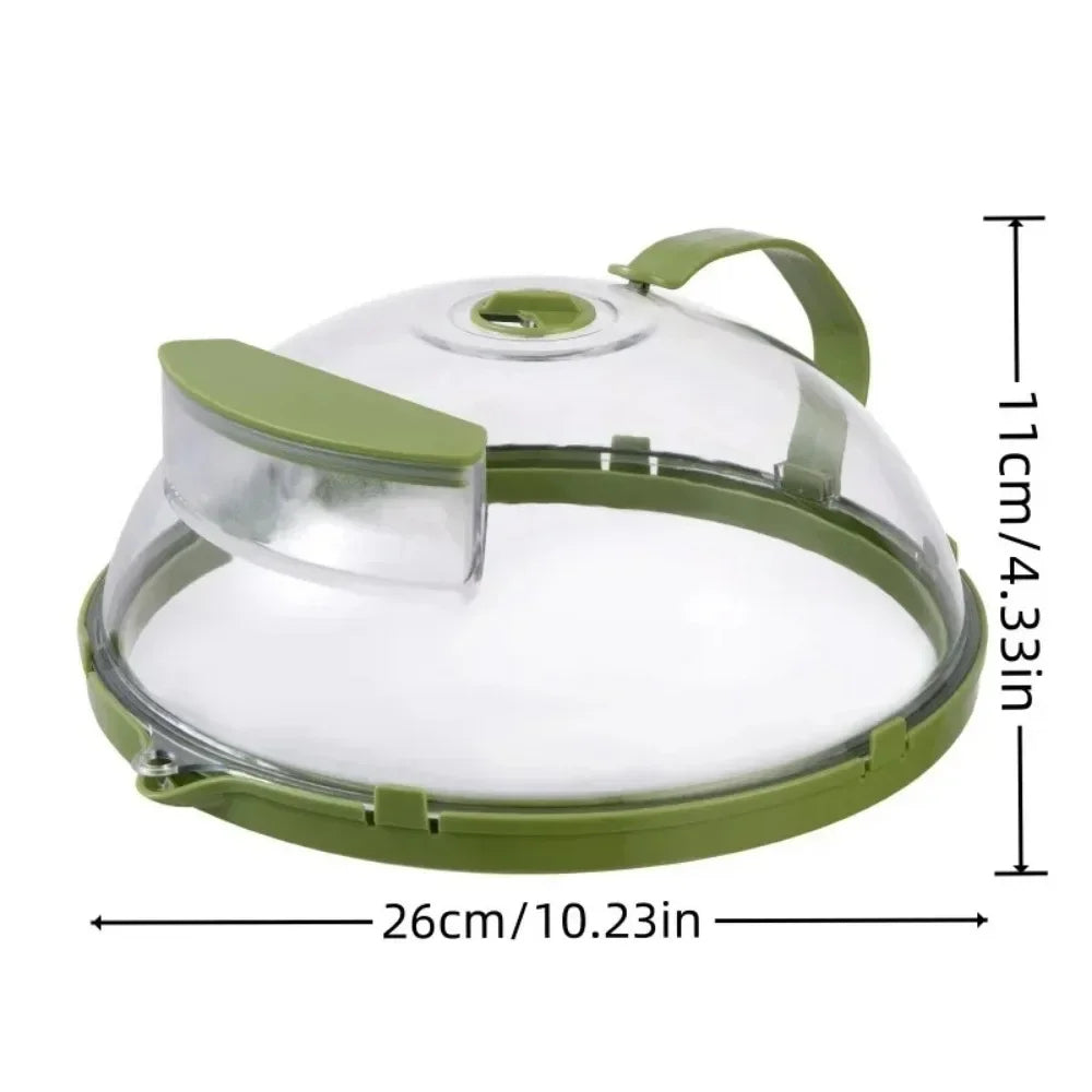 Microwave Splatter Cover with Steam Reservoir and Rotating Vent, 10-Inch Dome All Vera Mart