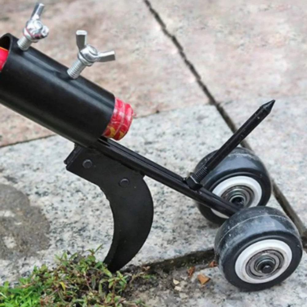 Manual Weed Roller with Adjustable Height Handle for Crevices All Vera Mart