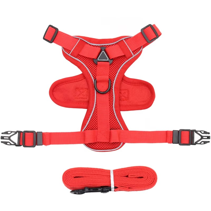 Cat Vest Harness with Reflective Strips and 1.5M Leash All Vera Mart