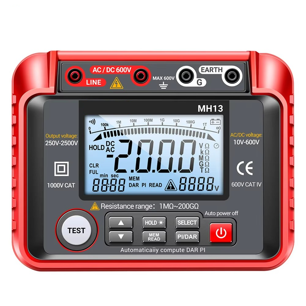 Digital Megohmmeter with Insulation Resistance Testing and 100 Reading Memory All Vera Mart