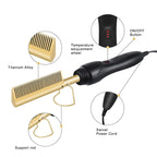 Titanium Alloy Hot Comb with Ceramic Heat and Adjustable Temperature, 60 Second Heat Up All Vera Mart