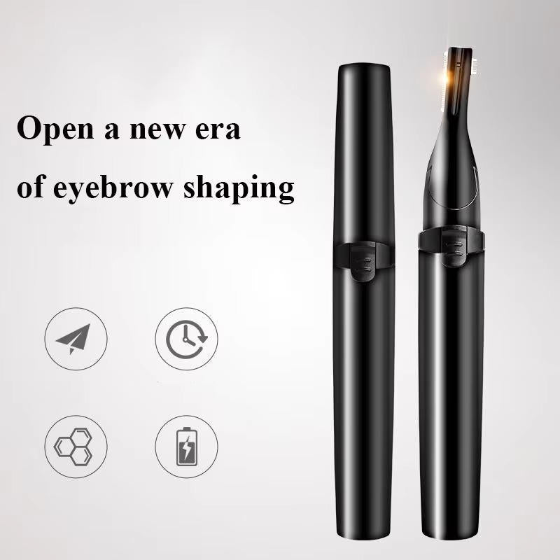 Electric Eyebrow Trimmer with Dual Cutting Heads and 20-Degree Rotation, Cordless Battery Powered All Vera Mart