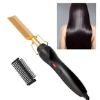 Titanium Alloy Hot Comb with Ceramic Heat and Adjustable Temperature, 60 Second Heat Up All Vera Mart