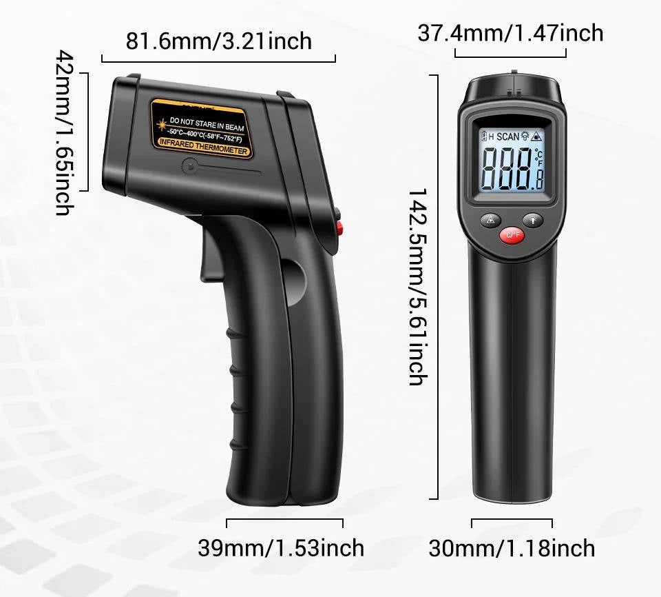 Infrared Thermometer with Laser Targeting and Backlit Display All Vera Mart
