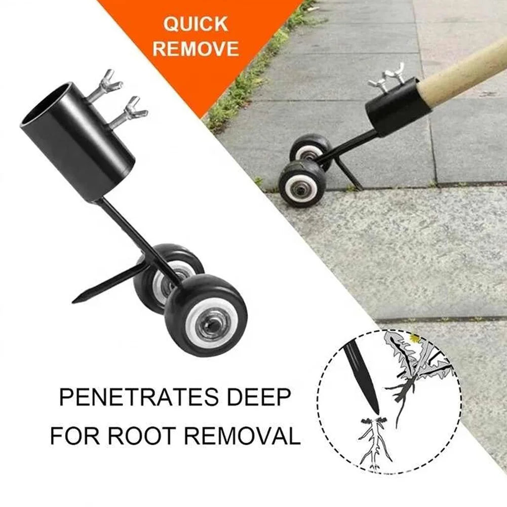 Manual Weed Roller with Adjustable Height Handle for Crevices All Vera Mart