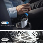 Multi-Port Car Charger with Retractable Cables and Voltage Display, 120W All Vera Mart