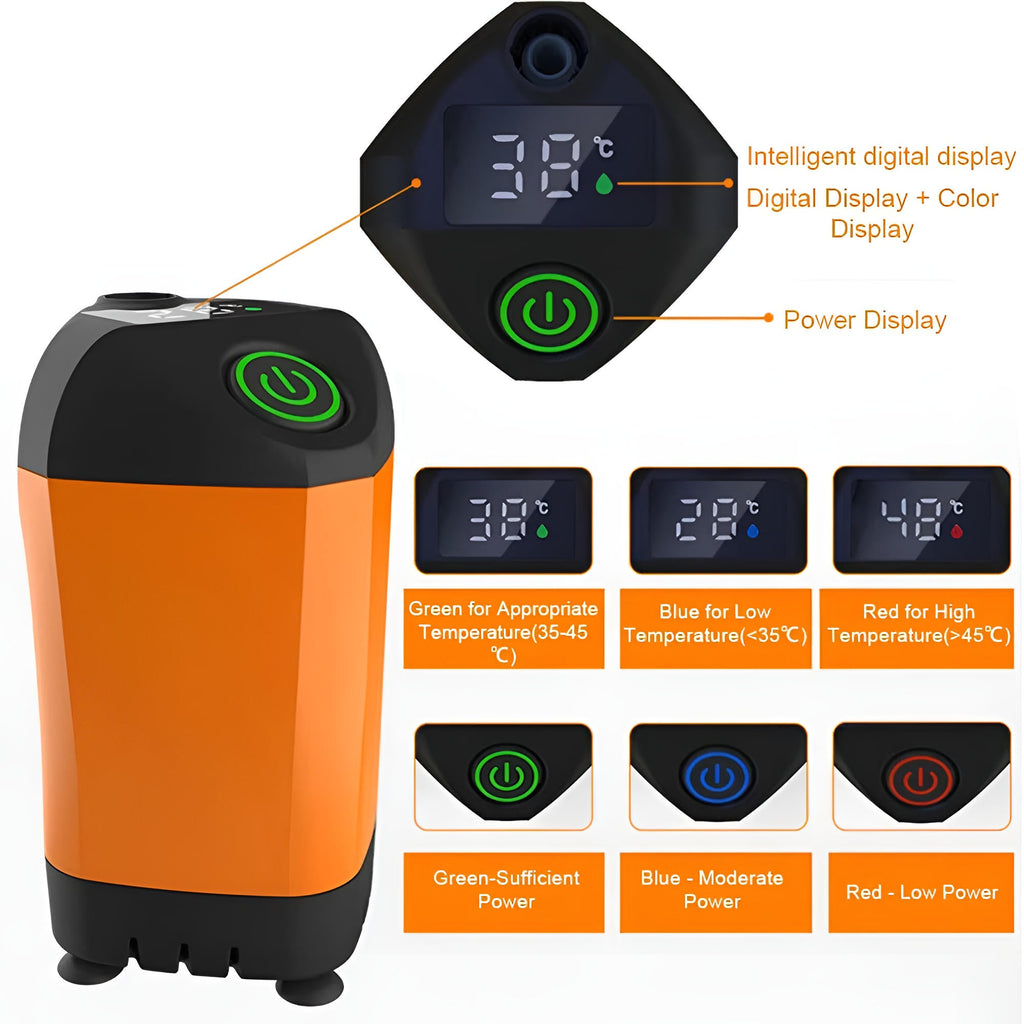 Outdoor Shower Pump with Digital Temperature Display and 90-Minute Battery All Vera Mart