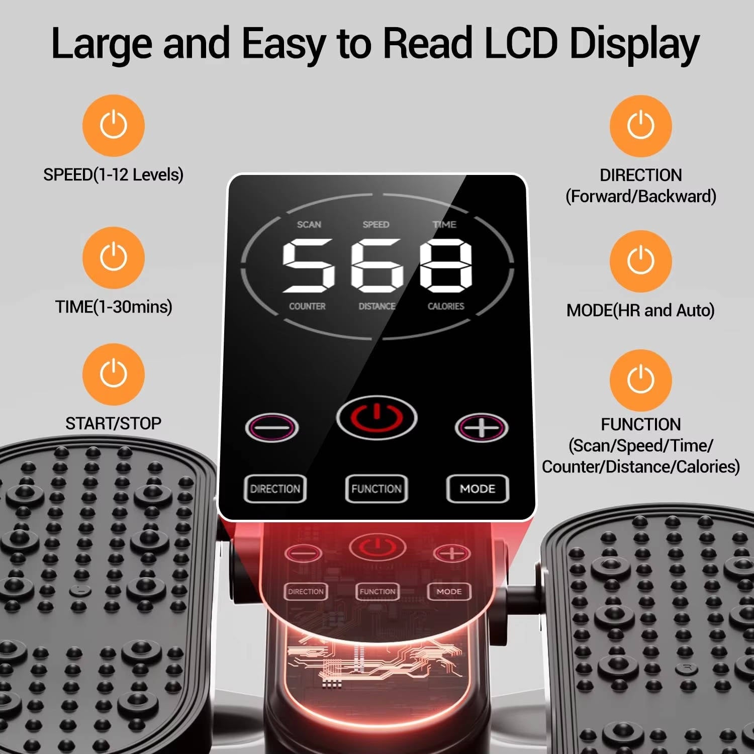 Electric Leg Exerciser with 12 Speed Levels and Remote Control for Under Desk Use All Vera Mart