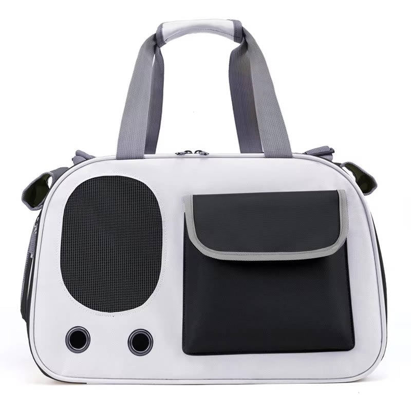 Pet Carrier with Dual Top and Side Openings and Mesh Ventilation, Foldable All Vera Mart