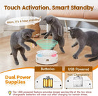 Interactive Cat Toy with Feather, Butterfly and Track Ball, USB Powered All Vera Mart