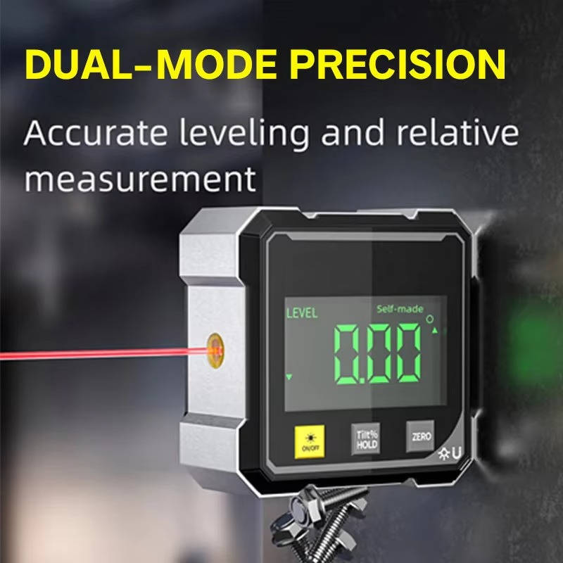 Digital Angle Finder with Magnetic Base and USB Rechargeable Battery All Vera Mart