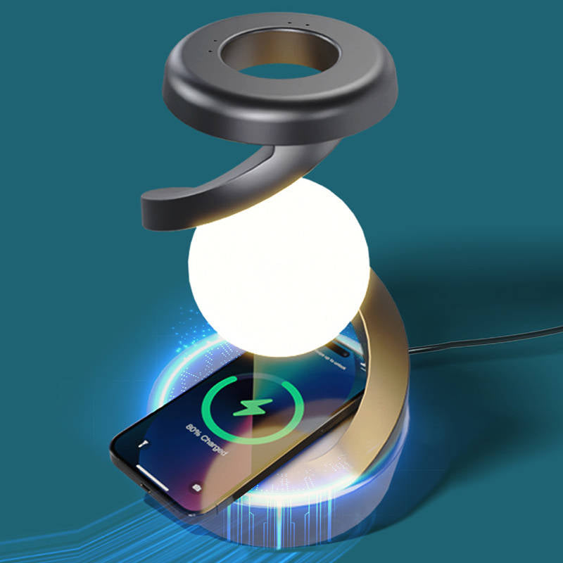 Floating Moon Sphere with Gesture Control and Wireless Charging Base All Vera Mart