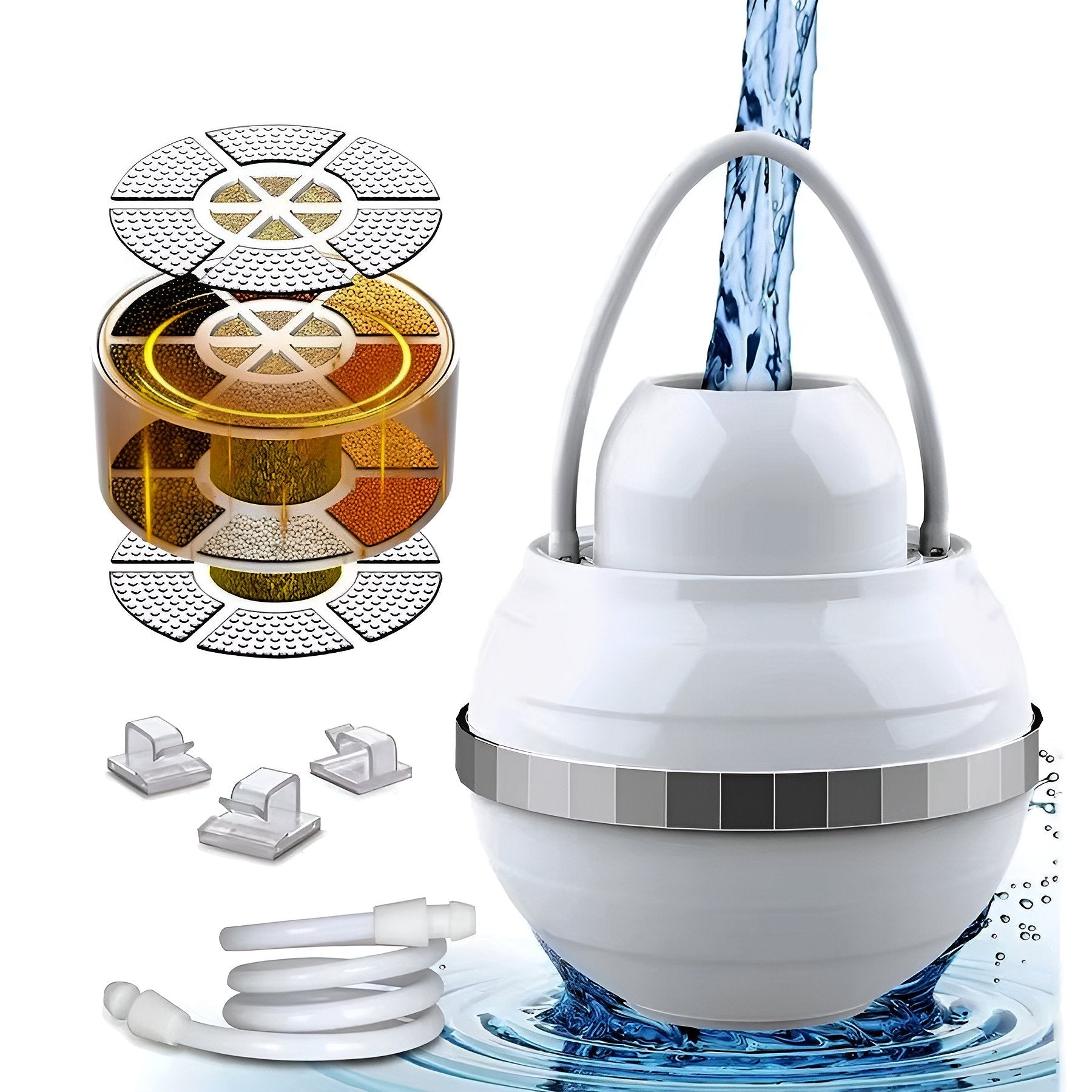 Tub Faucet Water Filter with Eight-Stage Filtration and Mineral Infusion All Vera Mart