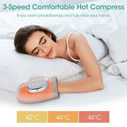 Hand Compression Massager Glove with Heat and Touch Controls All Vera Mart
