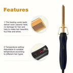 Titanium Alloy Hot Comb with Ceramic Heat and Adjustable Temperature, 60 Second Heat Up All Vera Mart