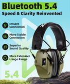 Shooting Range Ear Muffs with Dual Microphone Amplification and Active Noise Blocking All Vera Mart