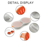 Two Egg Microwave Poacher with Nonstick Surface and Drain Basket All Vera Mart