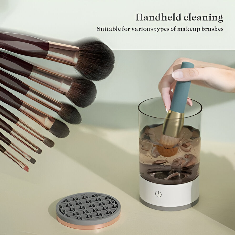 Electric Makeup Brush Cleaner with UV Sterilization and Dual Cleaning Modes All Vera Mart