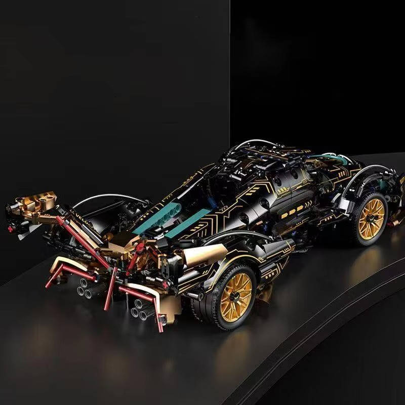 Working Supercar Building Block Set with Steering System and Suspension, 1690 Pieces All Vera Mart