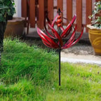 Tulip Wind Spinner with Powder Coated Iron Body and 360 Degree Rotation All Vera Mart