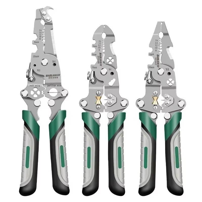 Folding Wire Stripper with 18-in-1 Multi Tool Functions and Stainless Steel Build All Vera Mart