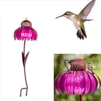 Flower Shaped Bird Feeder with Mesh Squirrel Barrier and Ground Stake All Vera Mart