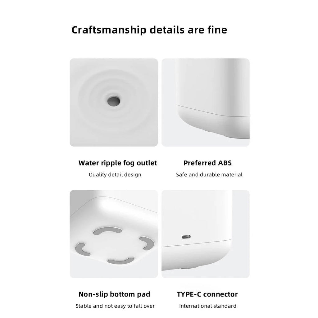 Compact Ultrasonic Humidifier with UV Filtration and Adjustable Mist, 27oz Tank All Vera Mart