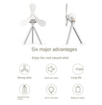 Rechargeable Hanging Fan with Remote Control and Tripod Stand, LED Light All Vera Mart