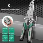Folding Wire Stripper with 18-in-1 Multi Tool Functions and Stainless Steel Build All Vera Mart
