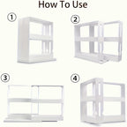 Rotating Spice Rack Organizer with Dual Swivel Shelves and 20-Jar Capacity All Vera Mart