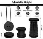 Telescopic Stool with Dual Carry Straps and 330lb Weight Capacity All Vera Mart