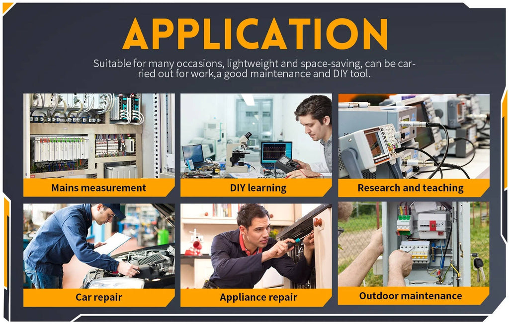 Oscilloscope with 2.8 inch LCD Display and Dual Signal Compatibility, 400V Range All Vera Mart