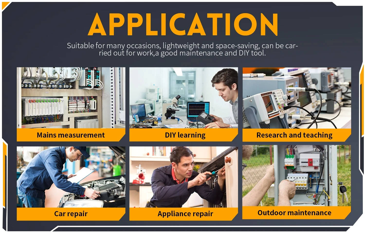 Oscilloscope with 2.8 inch LCD Display and Dual Signal Compatibility, 400V Range All Vera Mart