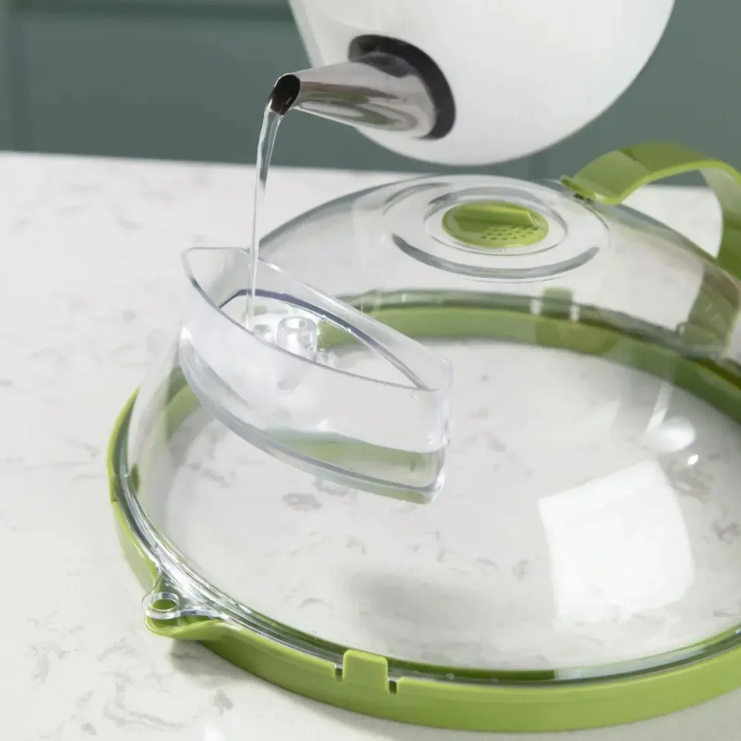 Microwave Splatter Cover with Steam Reservoir and Rotating Vent, 10-Inch Dome All Vera Mart
