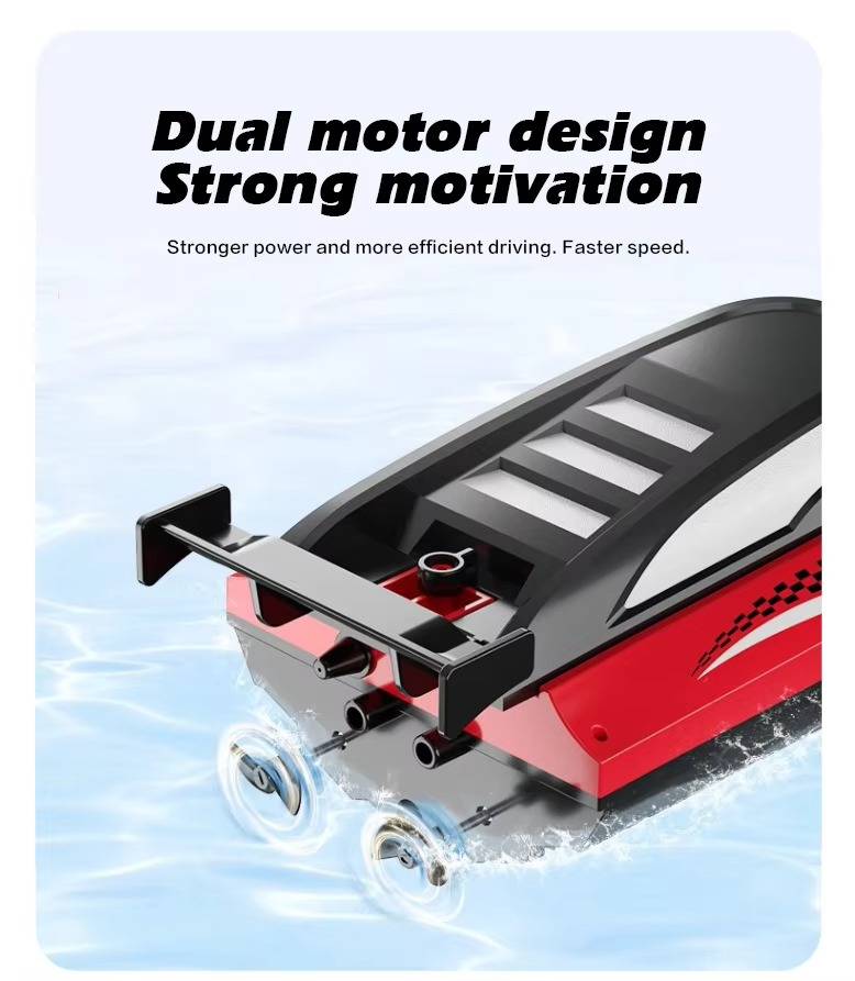 High Speed RC Boat with Twin Motors and 50 Meter Wireless Range for Kids All Vera Mart