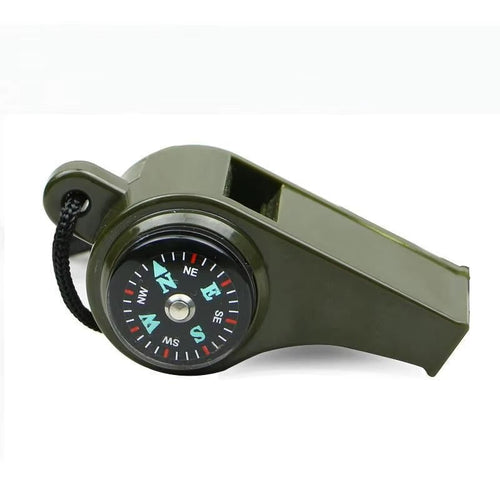 150 Decibel Emergency Whistle with Built-in Compass and Thermometer, Nylon Lanyard All Vera Mart
