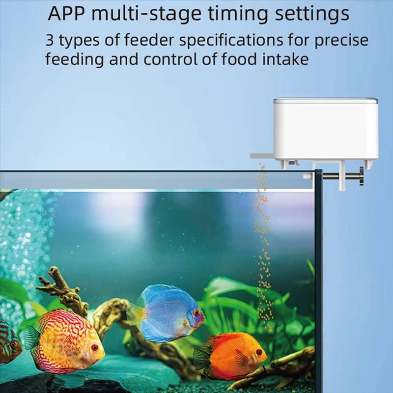 Smart Fish Feeder with App Control and Voice Commands, WiFi Enabled All Vera Mart