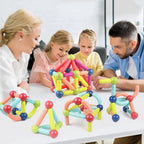 98-Piece Magnetic Building Blocks with Strong Magnetic Connection and Storage Container All Vera Mart