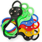 Ice Traction Cleats with Five Steel Spikes and Stretchy Rubber Design All Vera Mart