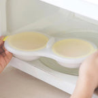 Two Egg Microwave Poacher with Nonstick Surface and Drain Basket All Vera Mart