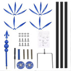 Tulip Wind Spinner with Powder Coated Iron Body and 360 Degree Rotation All Vera Mart