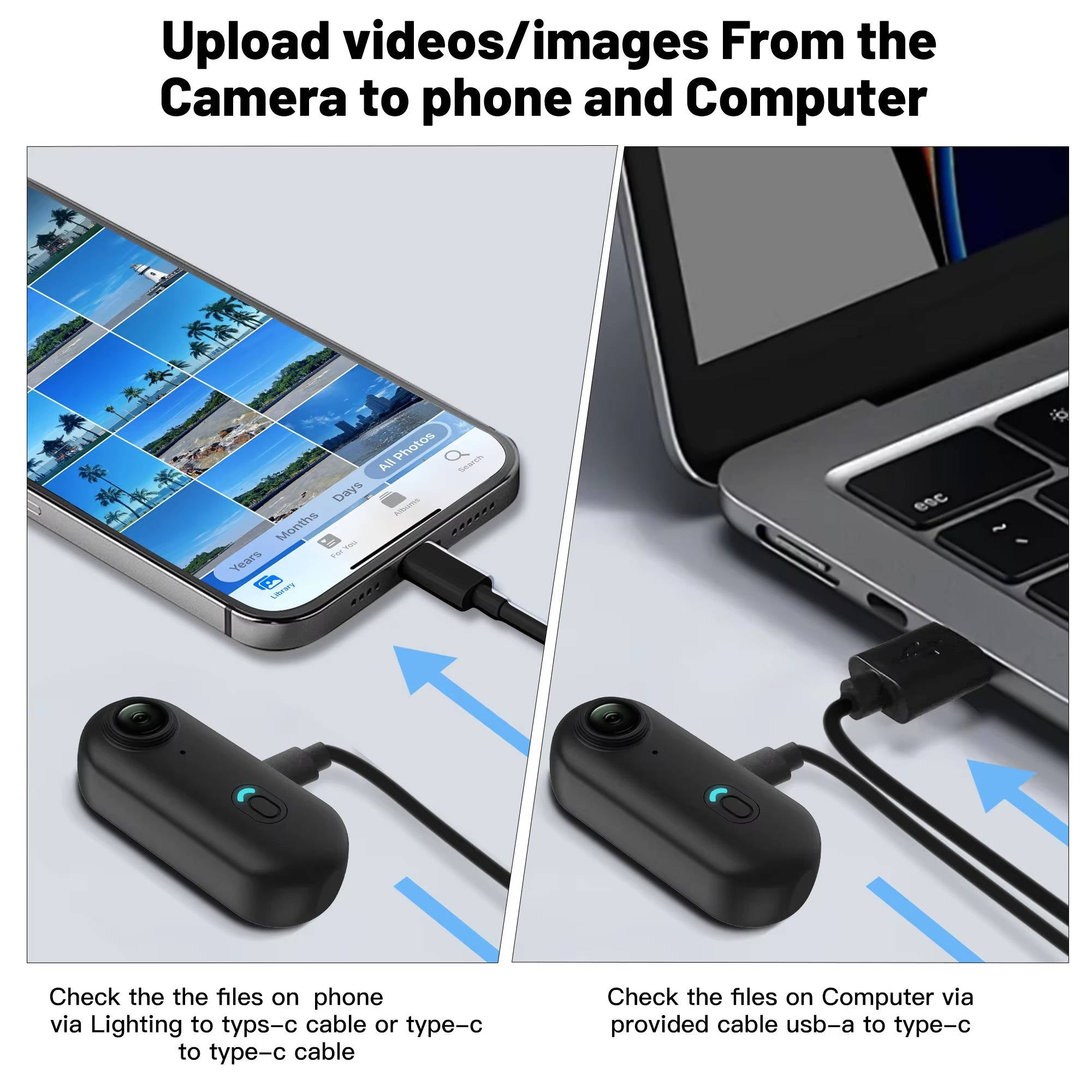 4K Wearable Camera with Magnetic Mount and 360-Degree Rotating Clip, 7 Accessories All Vera Mart
