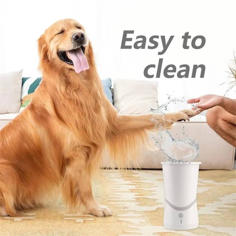 Dog Paw Cleaner with Rotating Silicone Brushes and Dual Speed Settings All Vera Mart