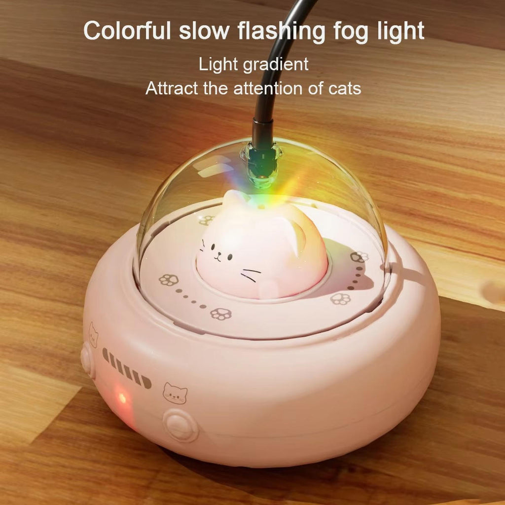Interactive Rolling Cat Toy with Laser and Feather Bells, Obstacle Detection All Vera Mart
