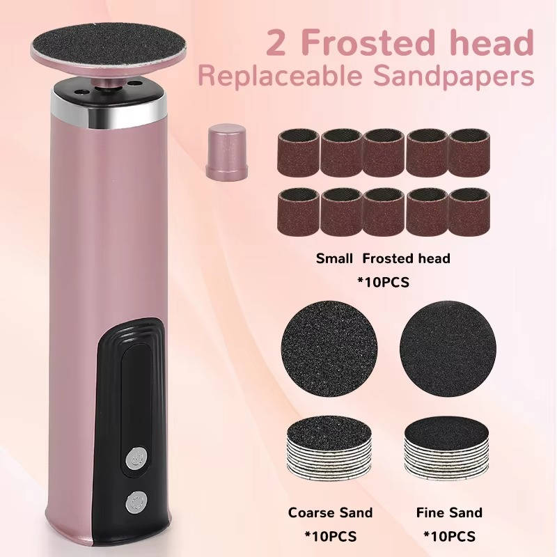 Electric Foot Callus Remover with 6 Speed Levels and 20 Replacement Heads All Vera Mart
