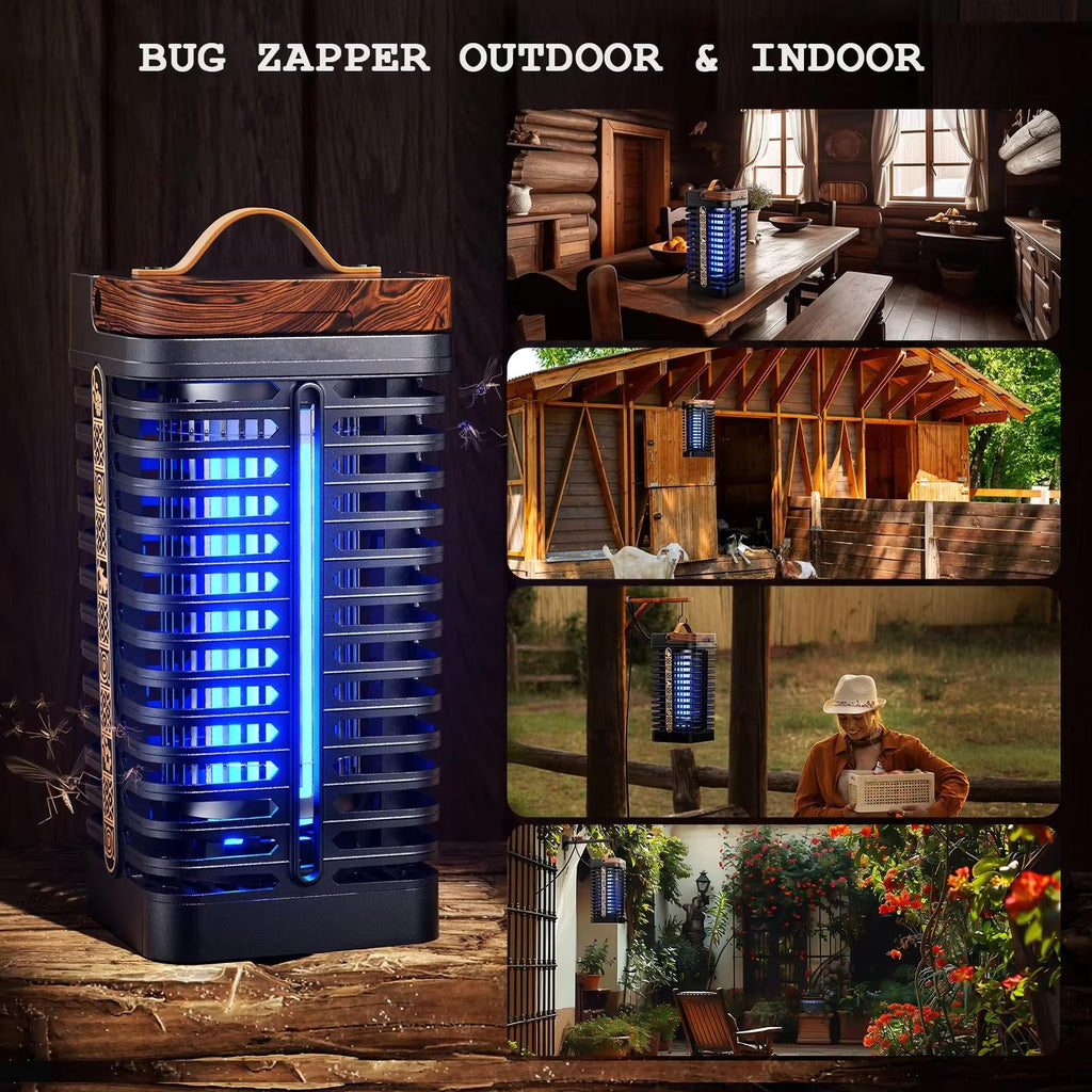 Electric Bug Zapper with 4200 Volt Grid and 365nm UV Bulb for Outdoor Patios All Vera Mart